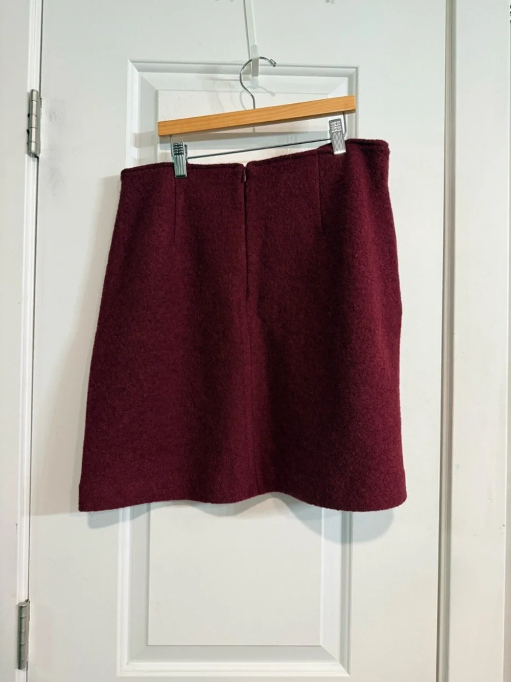 Joie Burgundy Wool Blend A-Line Skirt Size Medium